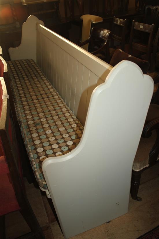 Painted pine settee